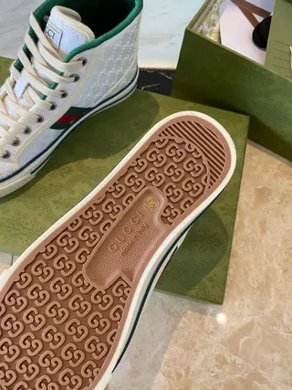 Gucci Rhyton Monogram-Print tênis lifestyle de cano alto 8