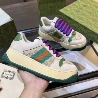 Gucci Screener Beige Verde Rojo Azul Web Stripe Zapatillas Lifestyle