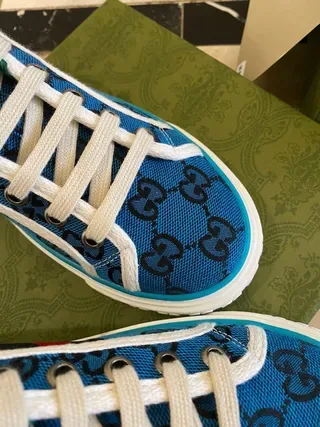 Gucci Screener Blue GG Monogram High-Top Chaussures Lifestyle 3