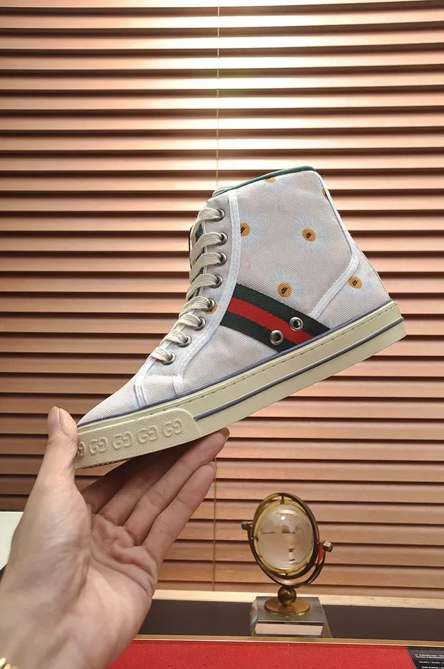 Gucci Screener Estampa Floral Tênis Lifestyle de Topo Alto 6