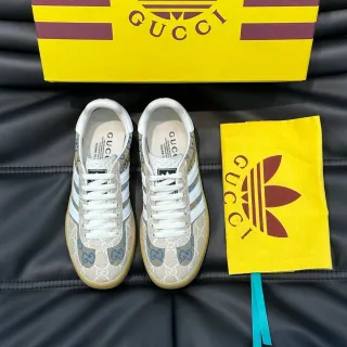 Gucci Screener GG Monogram Beige Azul Blanco Zapatillas de Estilo de Vida
