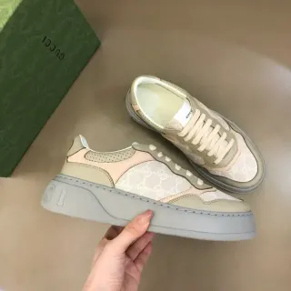 Gucci Screener GG Monogram Beige Rosa Verde salvia zapatillas lifestyle