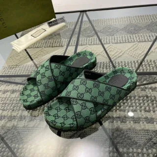 Gucci Screener Verde GG Monogram Zapatillas Tejidas