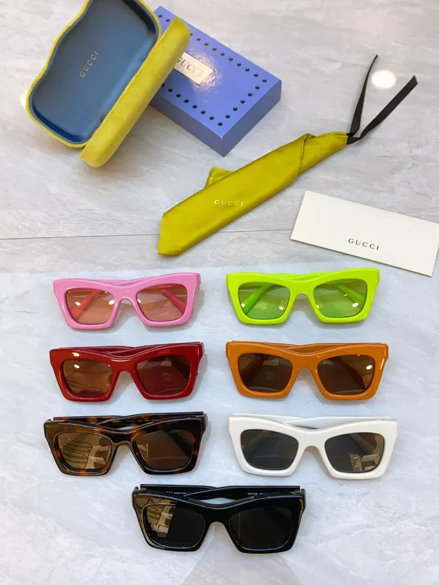 Gucci Screener Verde Lima Acetato Óculos de Sol 3