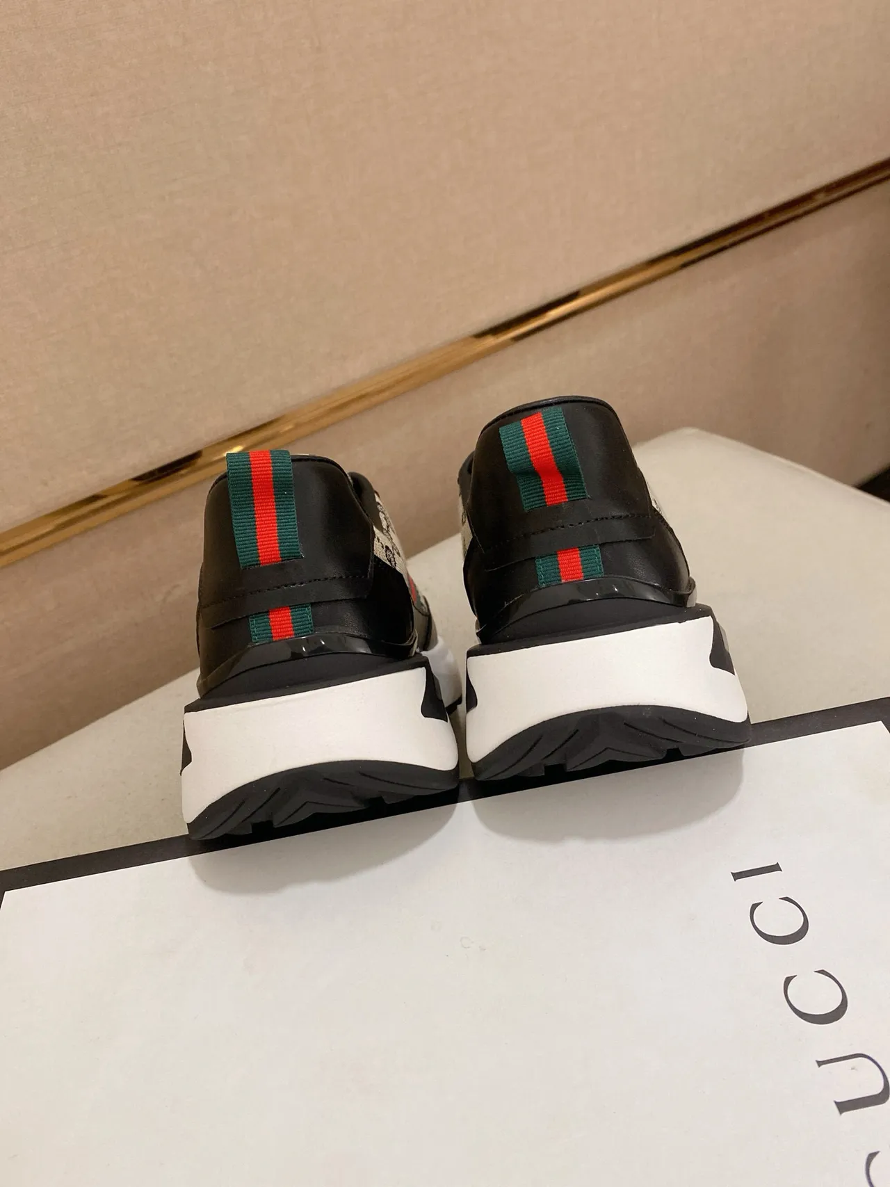 Gucci Screener Monogram Canvas Web Stripe Chunky Sneaker 8