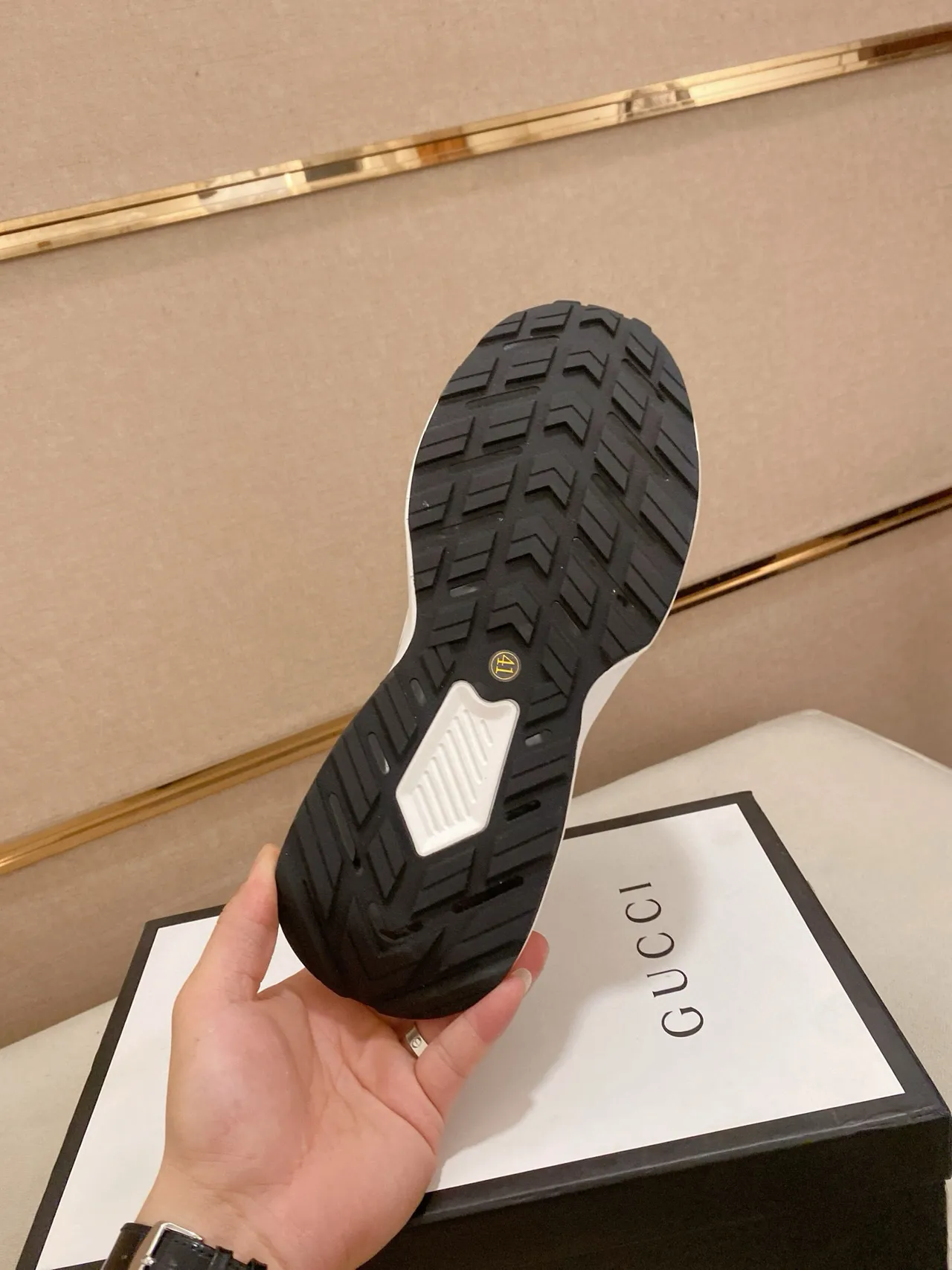 Gucci Screener Monogram Canvas Web Stripe Chunky Sneaker 9