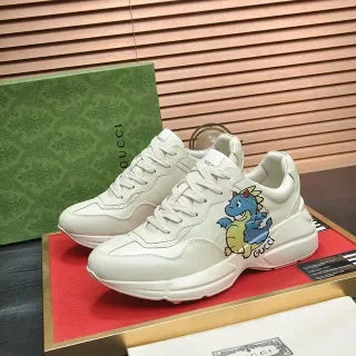Gucci Screener Off-White Dragón Gráfico Zapatillas Lifestyle