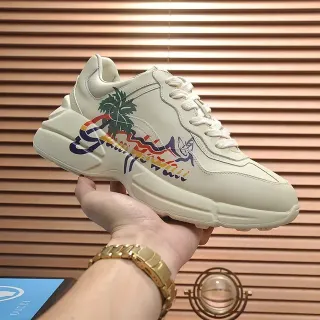 Gucci Screener Off-White Tropical Graphic Chunky Sneakers