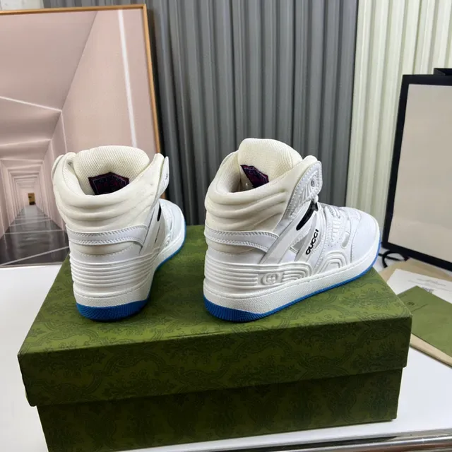 Gucci Screener Blancos y Azules zapatillas lifestyle 3
