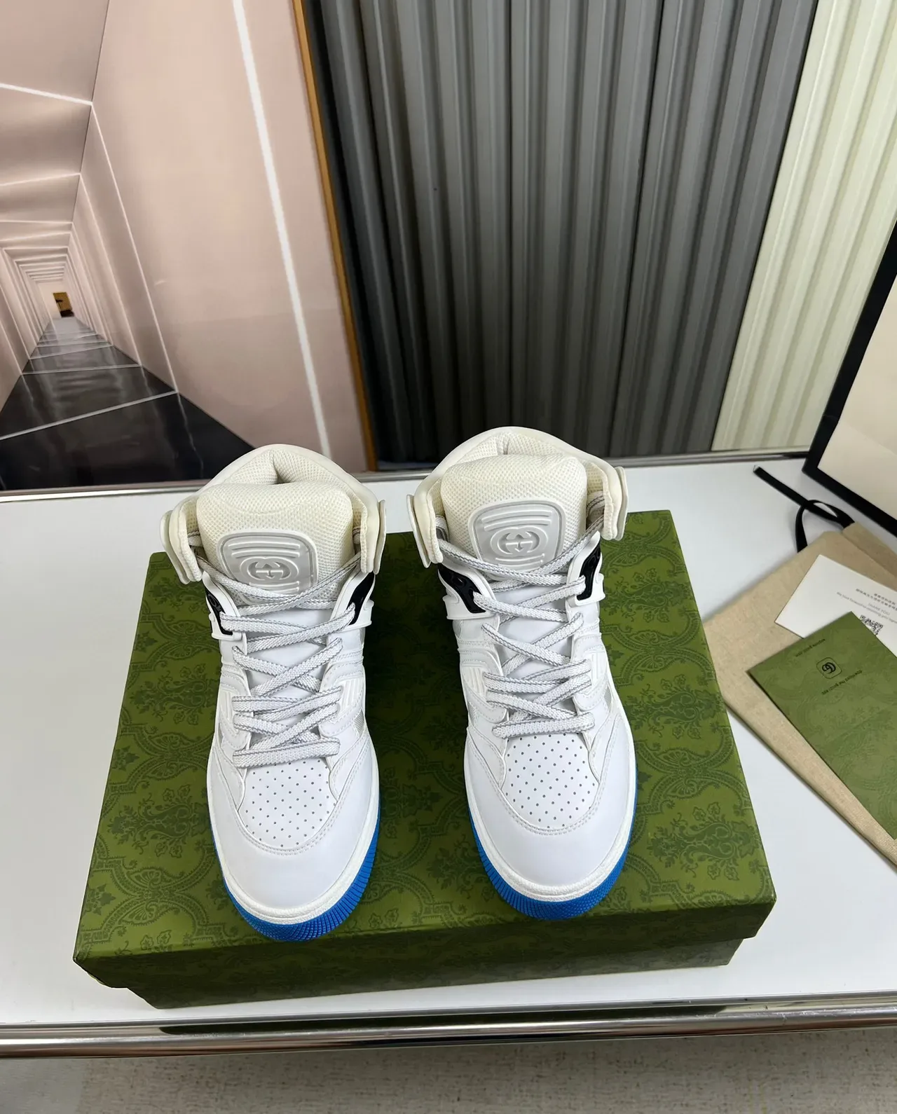 Gucci Screener Blancos y Azules zapatillas lifestyle 9