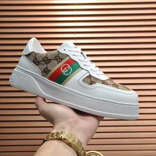 Gucci Screener 白 GG Monogram 帆布 生活方式运动鞋