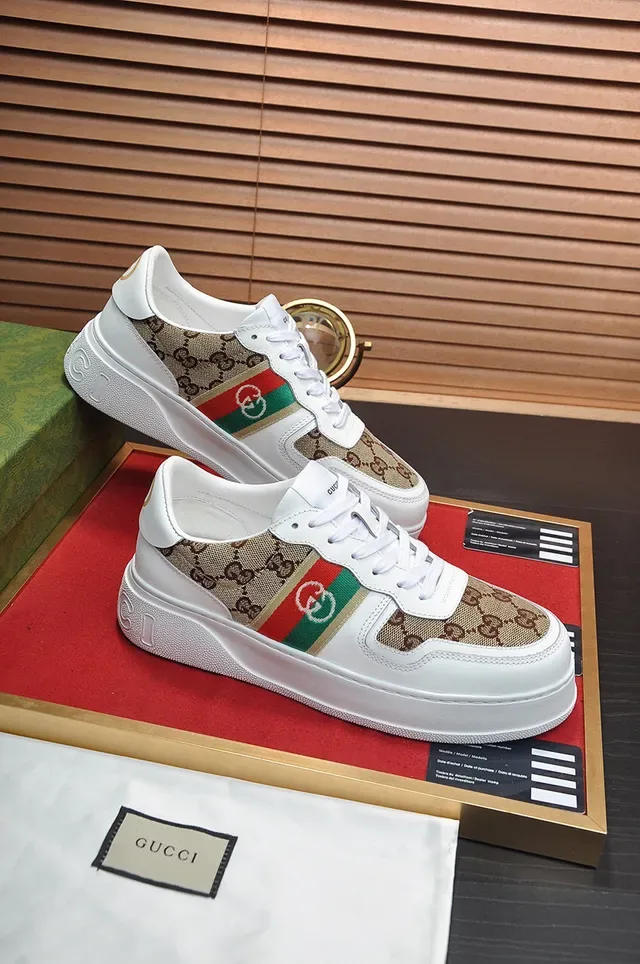 Gucci Screener সাদা GG Monogram ক্যানভাস লাইফস্টাইল স্নিকার্স 6
