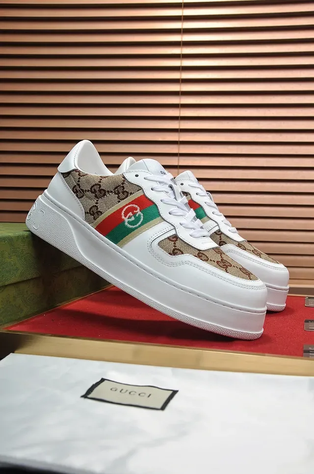 Gucci Screener সাদা GG Monogram ক্যানভাস লাইফস্টাইল স্নিকার্স 9