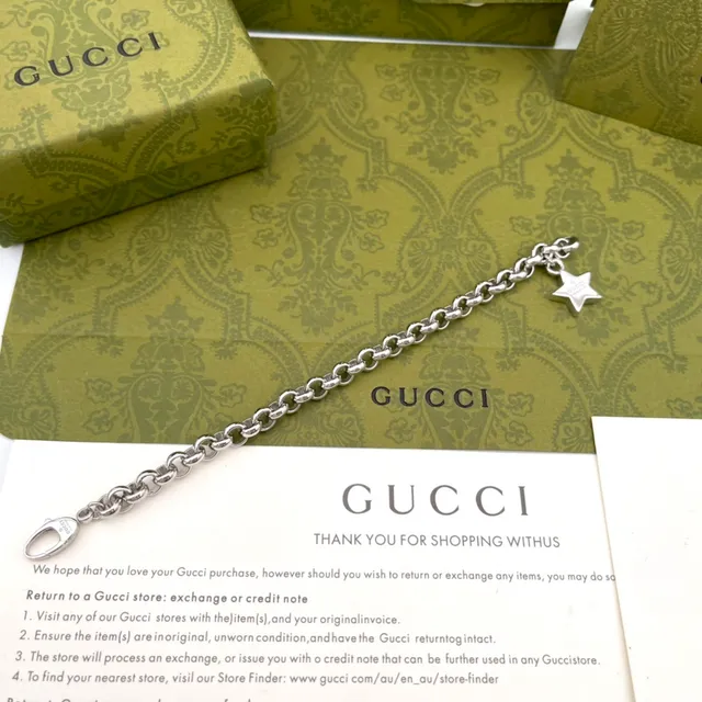 Gucci Bracelet Étoile Charme Chaîne Ton argent 2