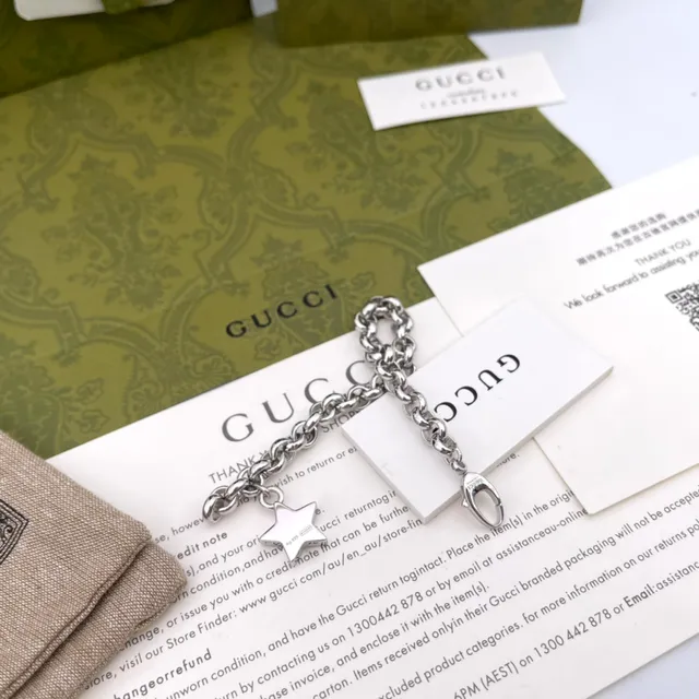 Gucci Bracelet Étoile Charme Chaîne Ton argent 8