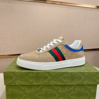 سينيكرز Gucci Tennis 1977 Beige GG Monogram Web Stripe Lifestyle