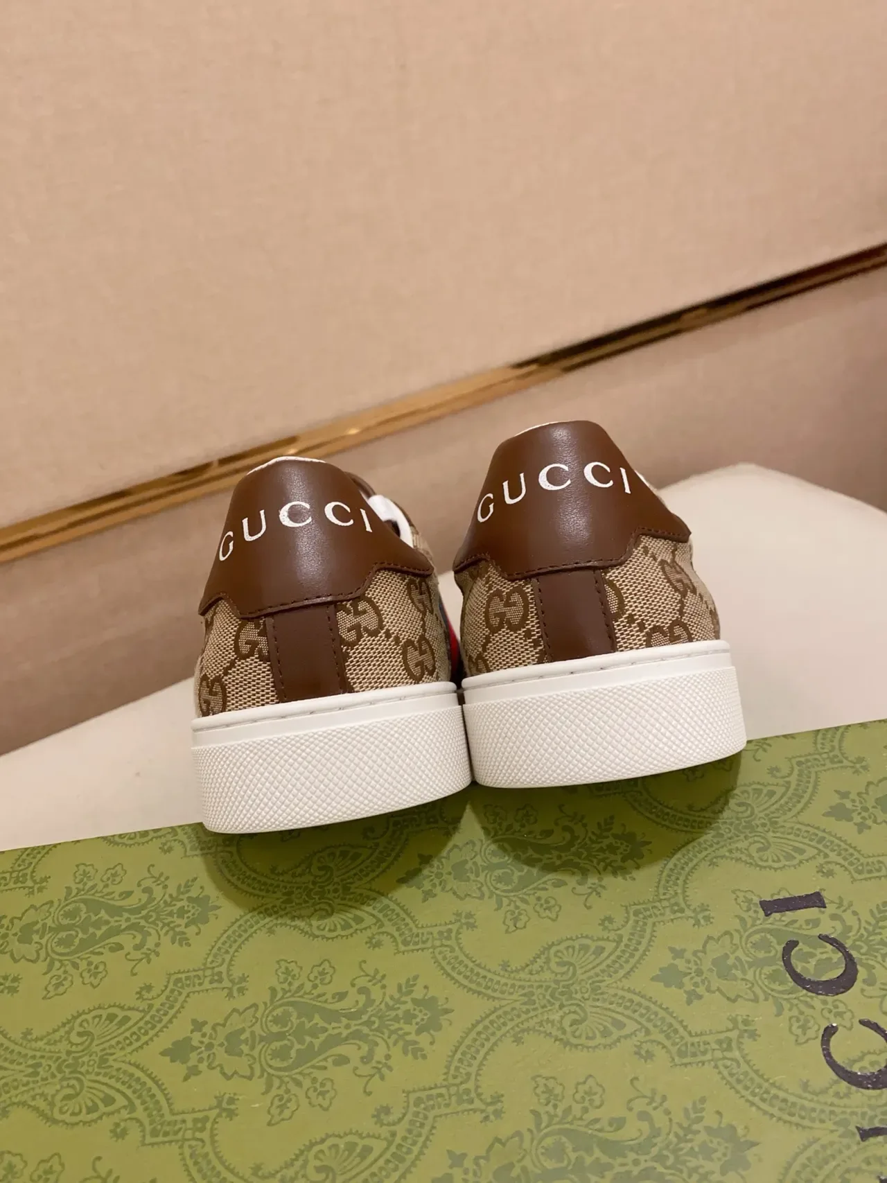 Gucci Tennis 1977 Bege Monogram Lona Lifestyle Tênis 3