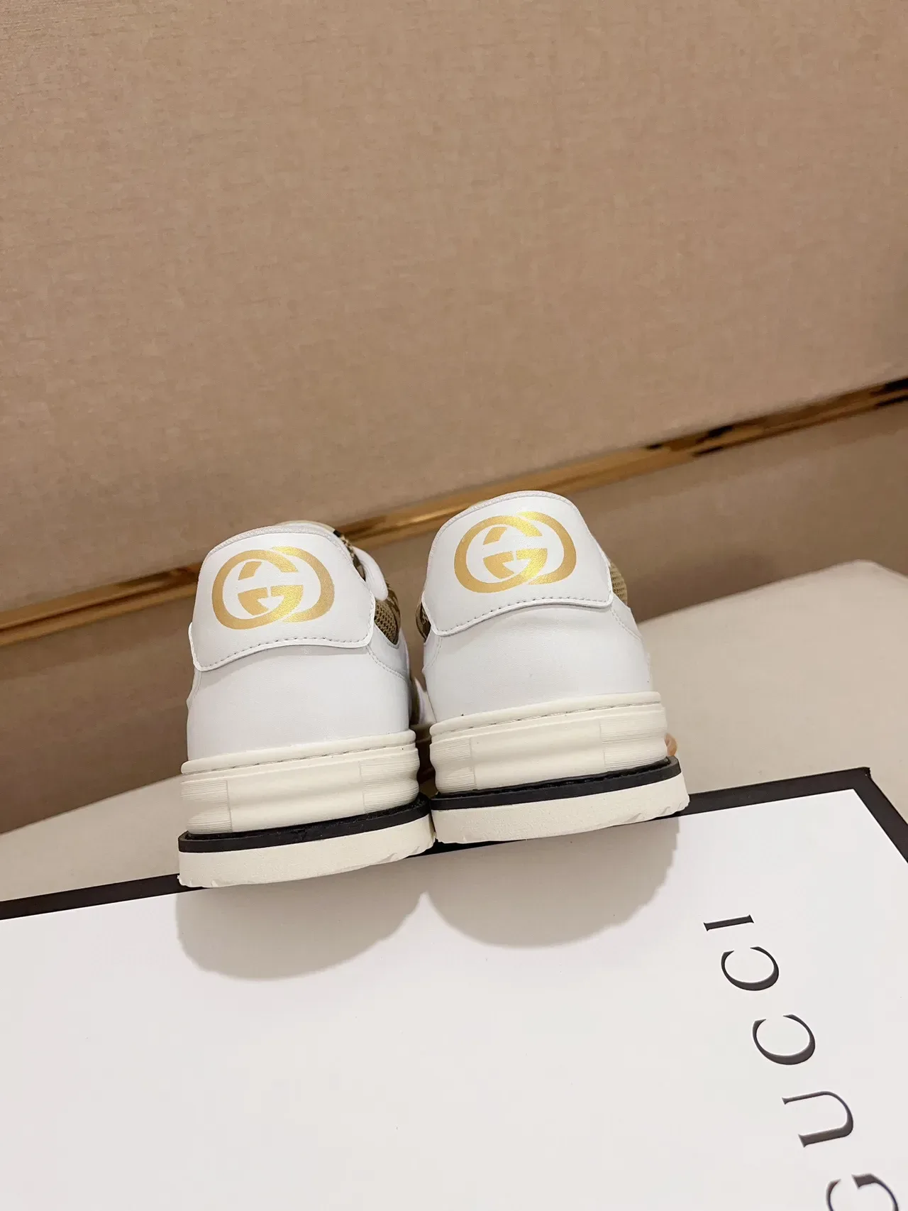 Gucci Tennis 1977 White and Beige GG Monogram Lifestyle Sneakers 8