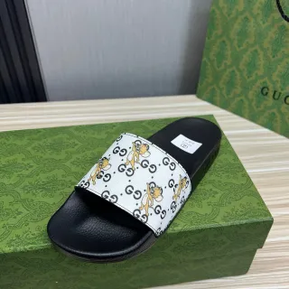 Gucci Tom & Jerry GG印花滑拖鞋