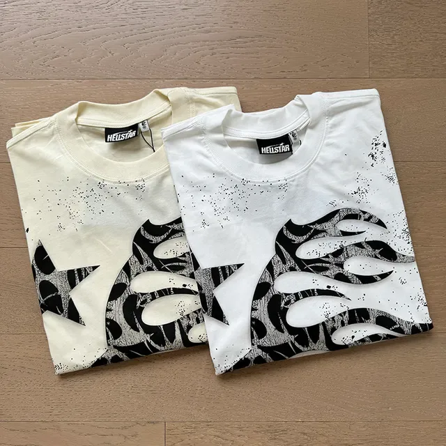 Hellstar Graphic Flame Print Off-White T-Shirt 10