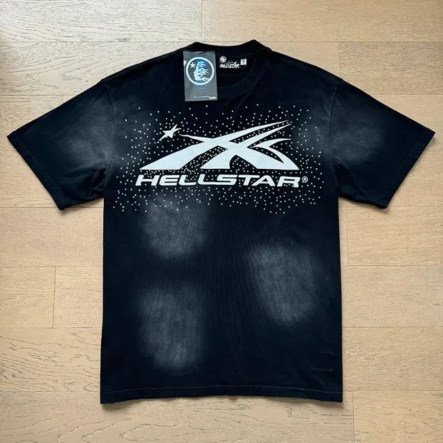 Hellstar Graphic Print Faded Black T-Shirt 2