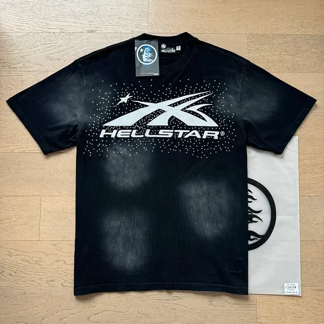 Hellstar Graphic Print Faded Black T-Shirt 3