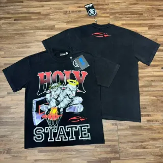 Hellstar Holy State Graphic Print Black T-Shirt
