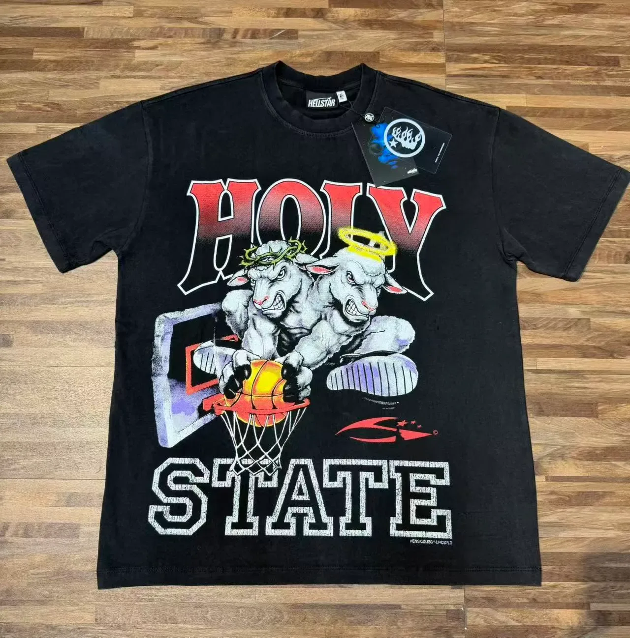 Hellstar Holy State 图案印花黑色T恤 2