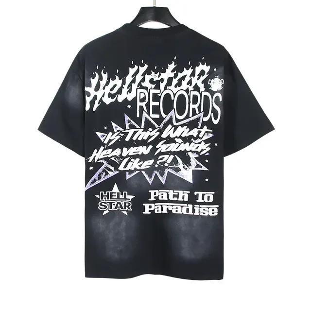 Hellstar Oversized Distressed Graphic Print Black T-Shirt 6