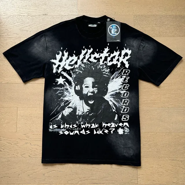 Hellstar Oversized Distressed Graphic Print Black T-Shirt 8