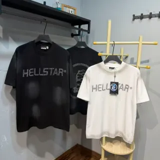 Hellstar Rhinestone Logo Oversized Crew Neck T-Shirt