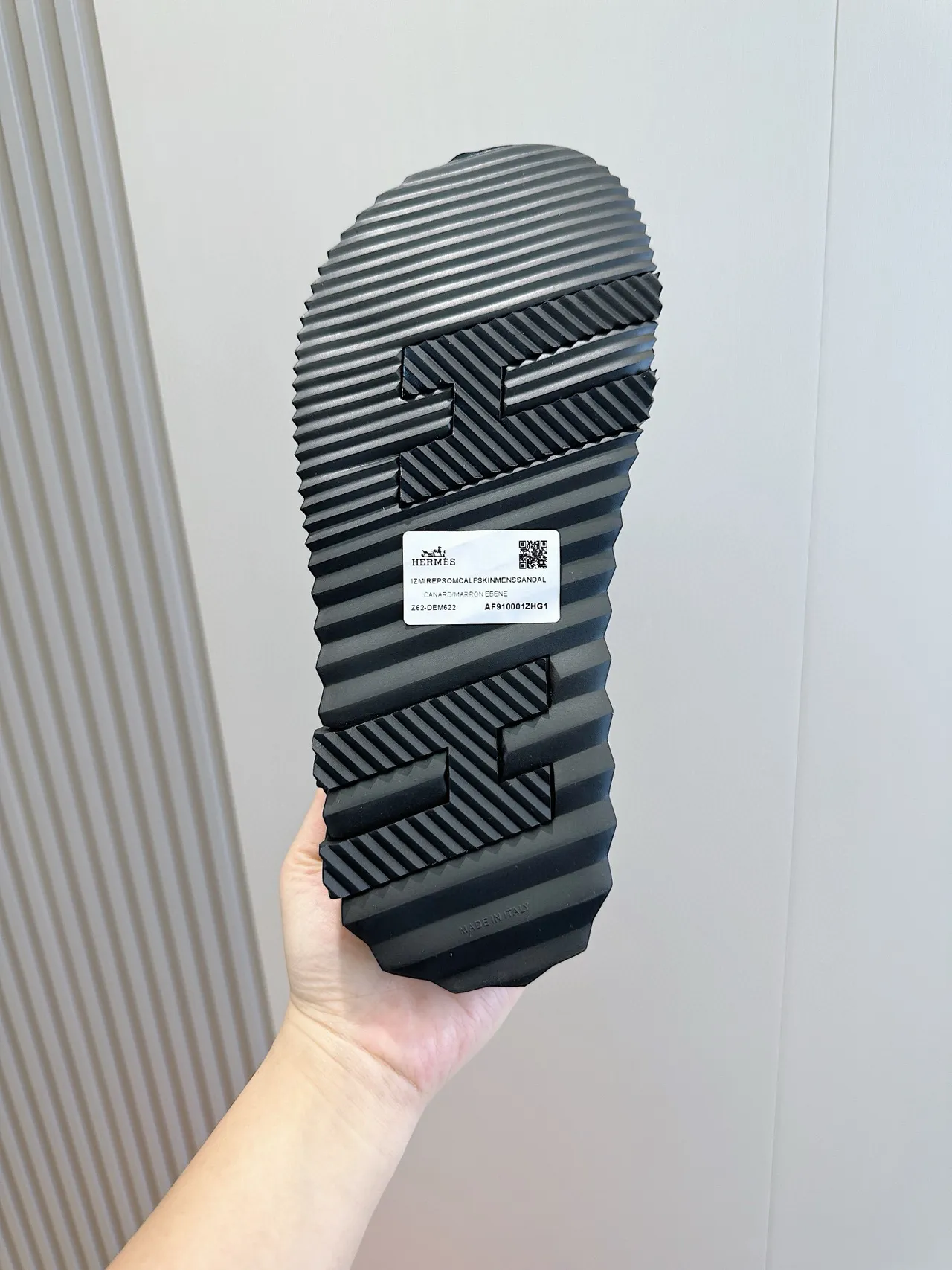 Hermès Black Crisscross Strap Platform Slippers 7