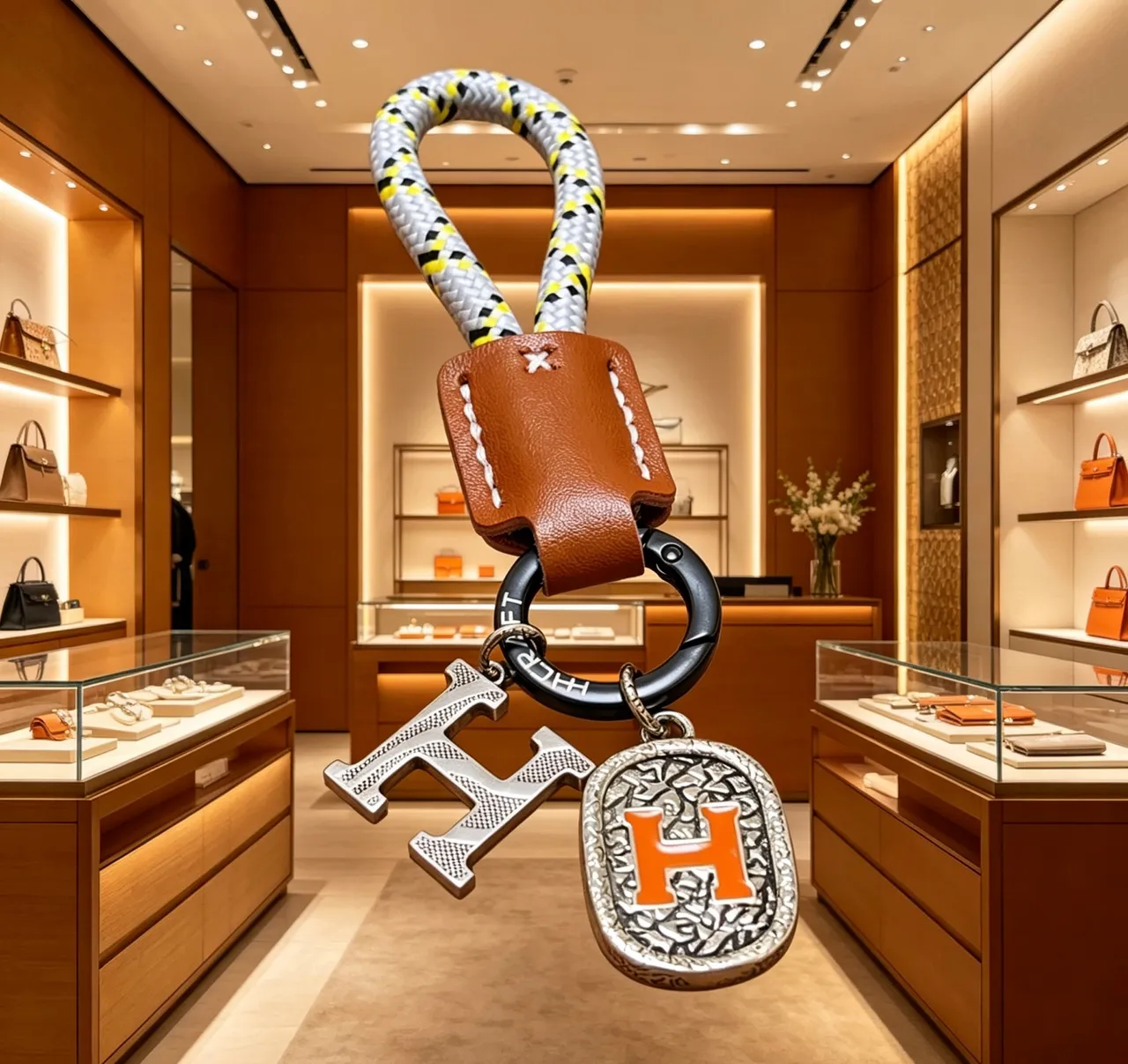Hermès Brown Orange Structured Leather Satchel Top-Handle Handbag 3