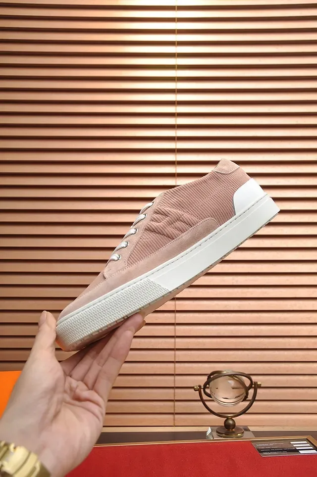 Hermès وردي غباري مخمل سكينرز لايف ستايل منخفض 6