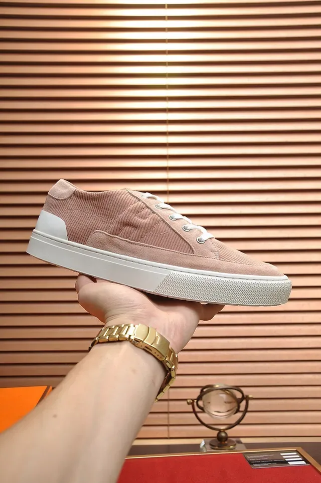 Hermès وردي غباري مخمل سكينرز لايف ستايل منخفض 7