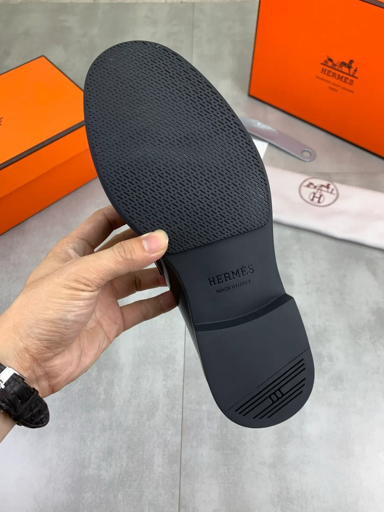 Hermès H Loafer Black Patent Leather Loafers 3