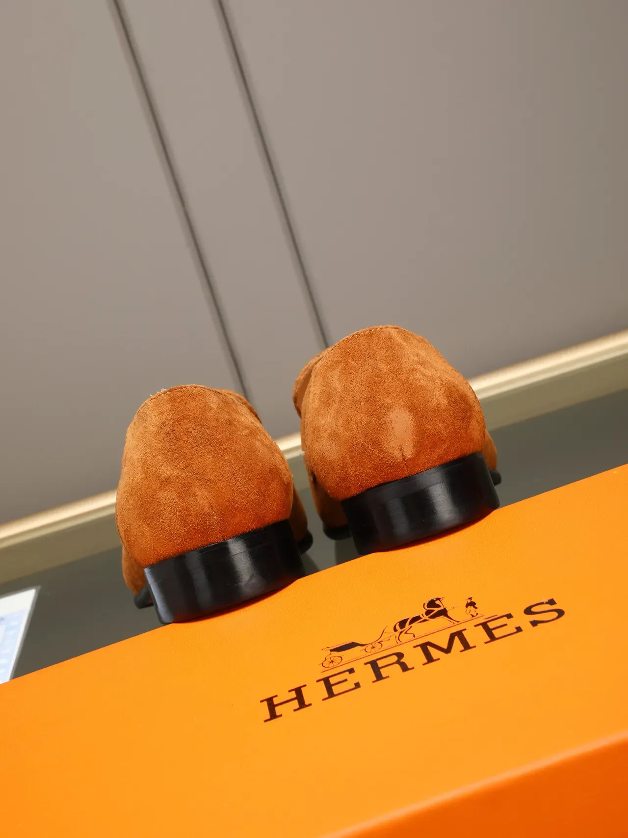 Hermès H-Loafer Tan Suede Slip-On Loafers 3