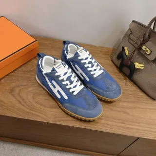 Hermès H Logo নীল এবং সাদা লাইফস্টাইল স্নিকার্স