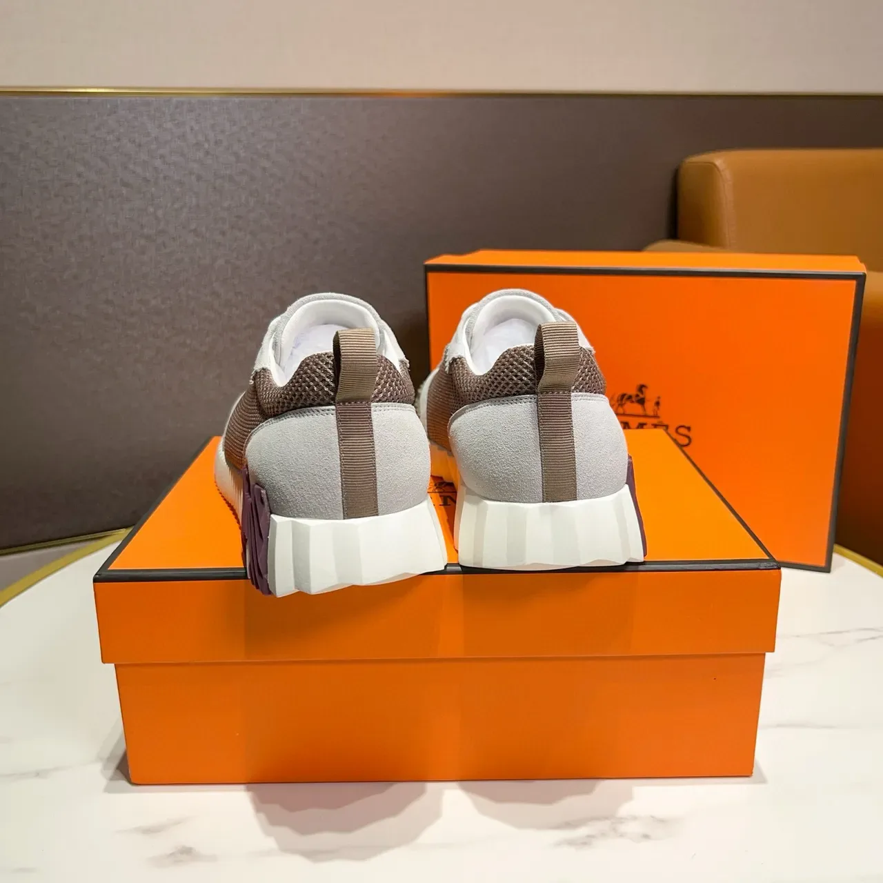 Hermès H-Runner Mesh and Suede Lifestyle Sneakers 2