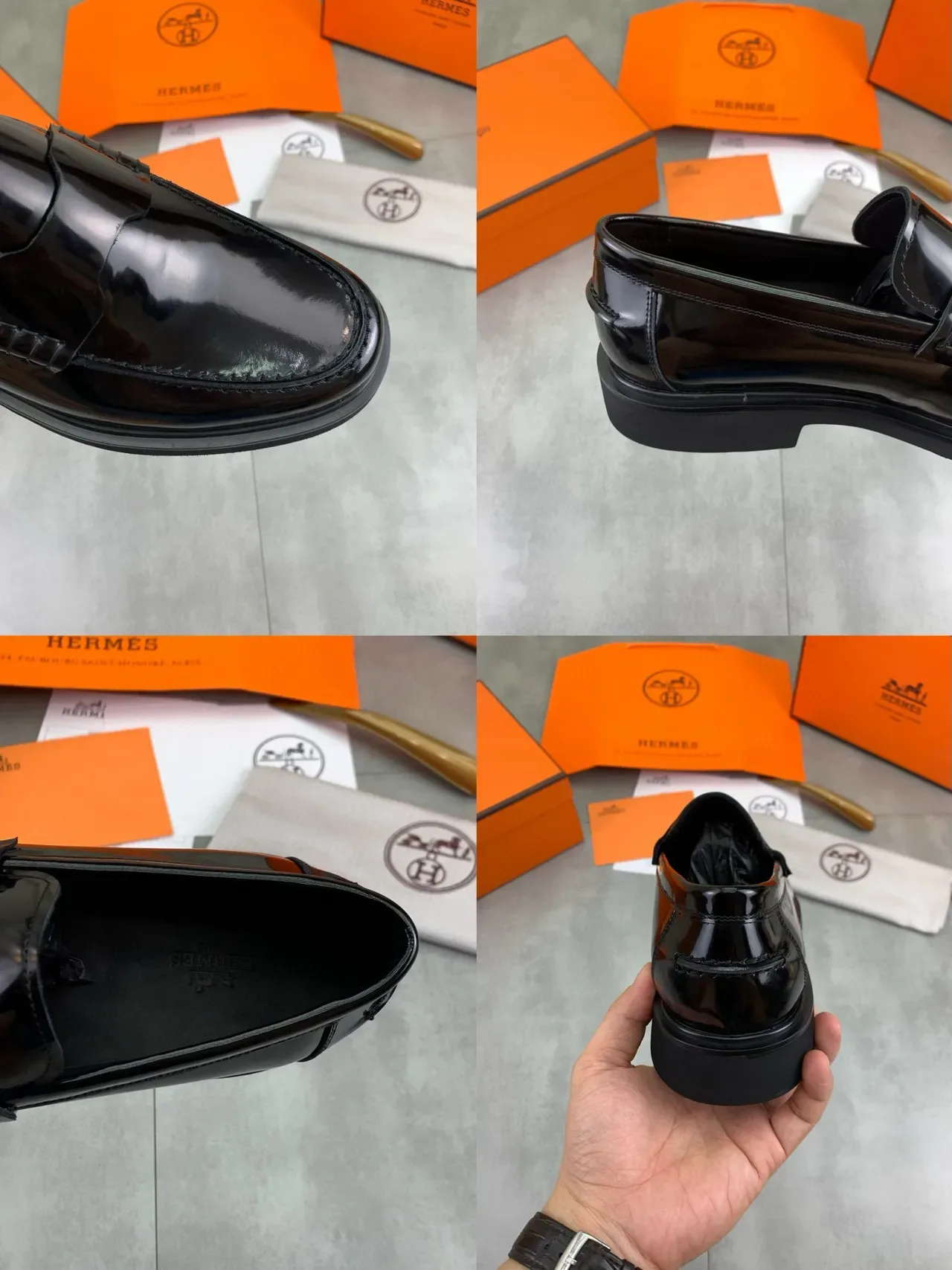 Hermès Oran Loafer Black Patent Leather Loafers 2