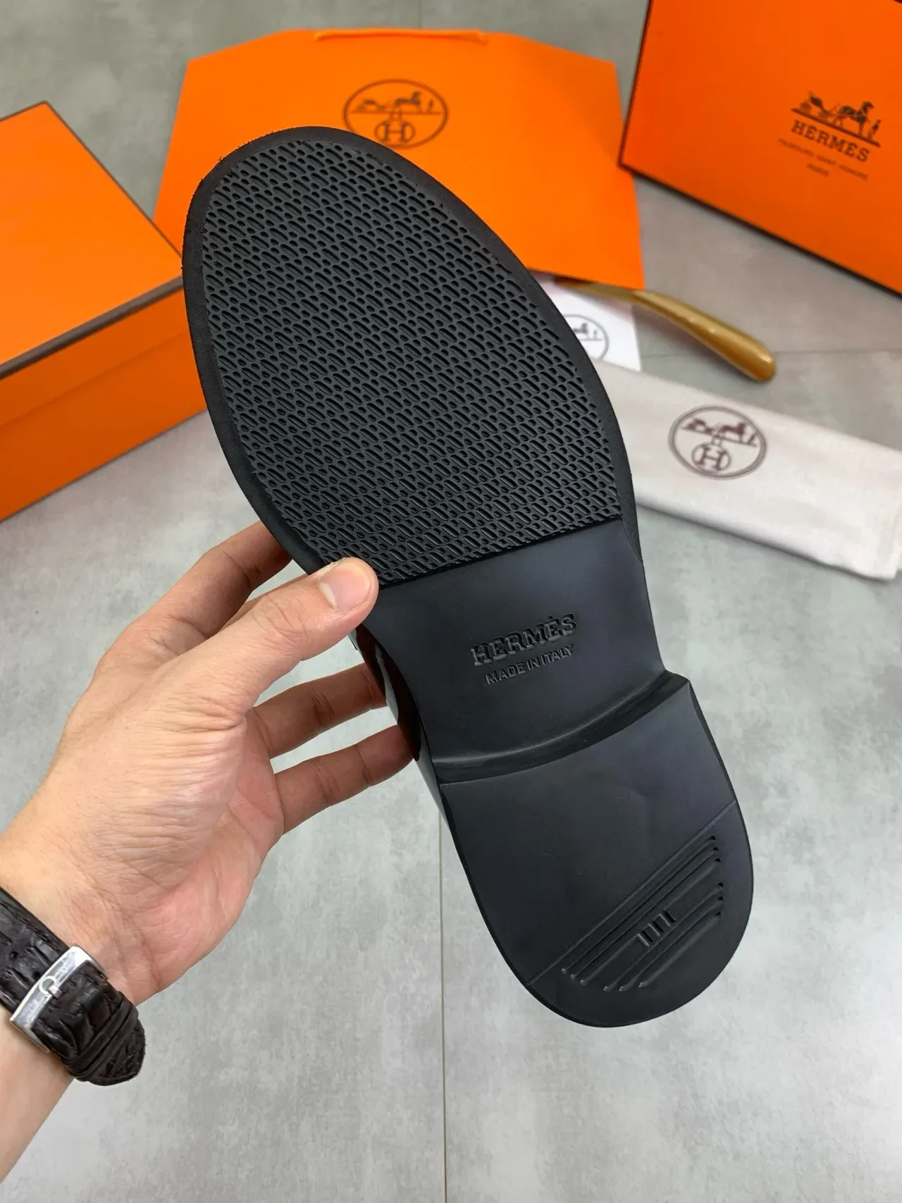 Hermès Oran Loafer Black Patent Leather Loafers 3