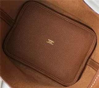 Hermès Picotin Lock 土褐色 粒面皮革 水桶包 2
