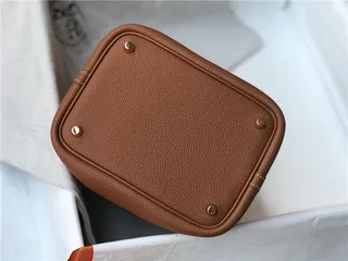 Hermès Picotin Lock 土褐色 粒面皮革 水桶包 5
