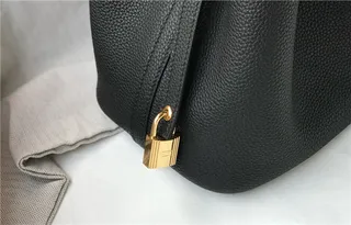 Hermès Picotin Lock 土褐色 粒面皮革 水桶包 14