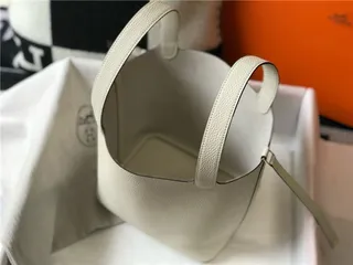 Hermès Picotin Lock 土褐色 粒面皮革 水桶包 19
