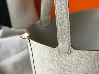 Hermès Picotin Lock 土褐色 粒面皮革 水桶包 21