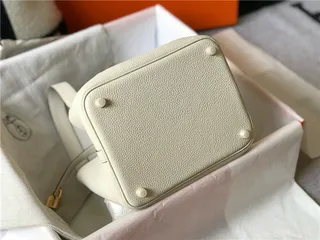 Hermès Picotin Lock 土褐色 粒面皮革 水桶包 24