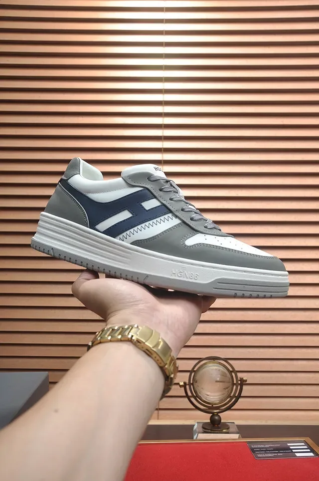 هوغان أبيض بحري low-top قاعدة متعددة الطبقات حذاء رياضي نمط حياة 2