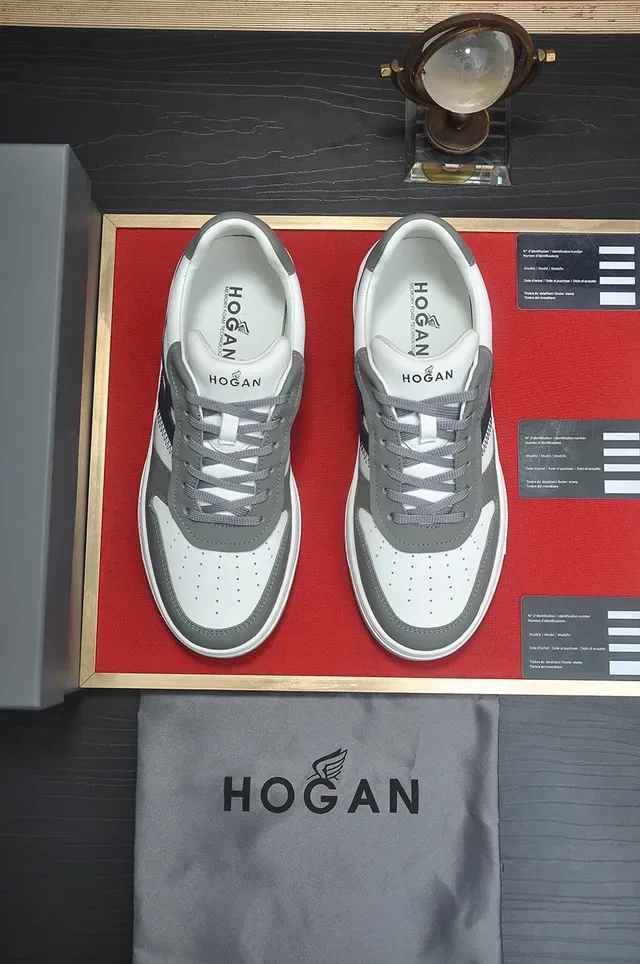 هوغان أبيض بحري low-top قاعدة متعددة الطبقات حذاء رياضي نمط حياة 3