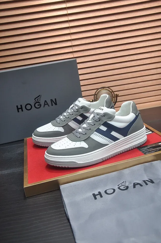 هوغان أبيض بحري low-top قاعدة متعددة الطبقات حذاء رياضي نمط حياة 5